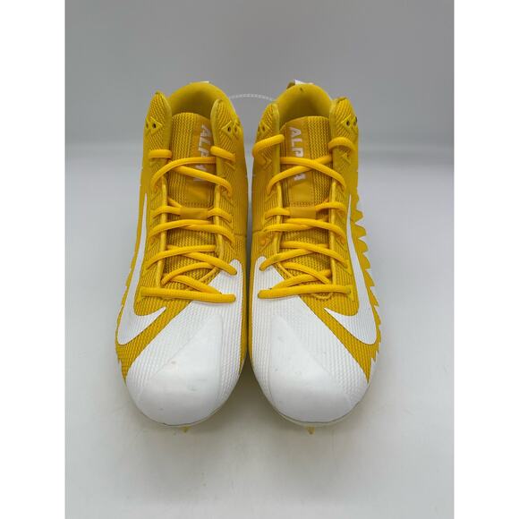 Nike Mens Alpha Menace Pro Cleats White & Yellow Size 10 main image 5